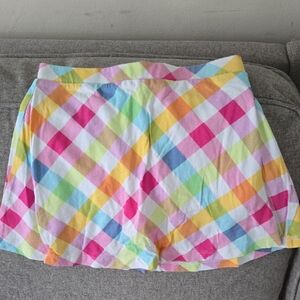 Falls Creek Multicolor Plaid Skort 7/8